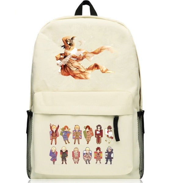 Hetalia Cosplay Student School Bags